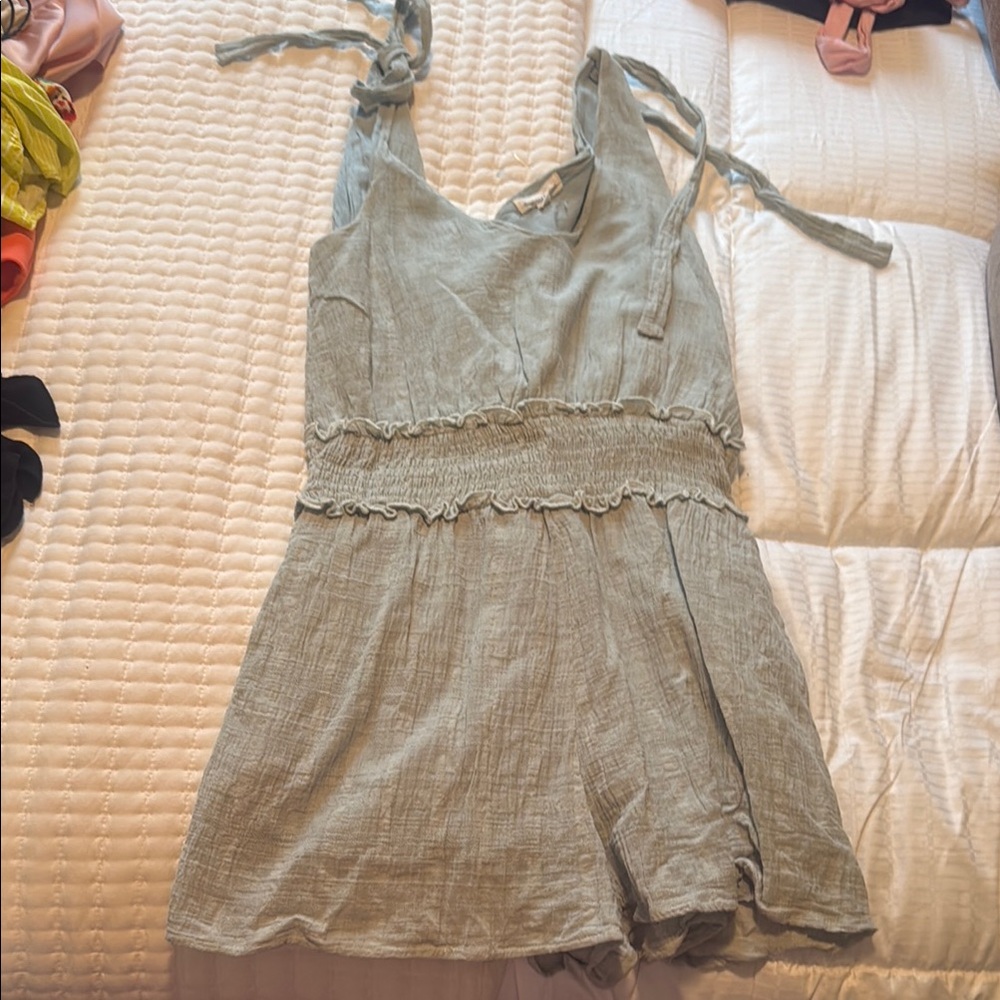 Light Green Sleeveless Romper